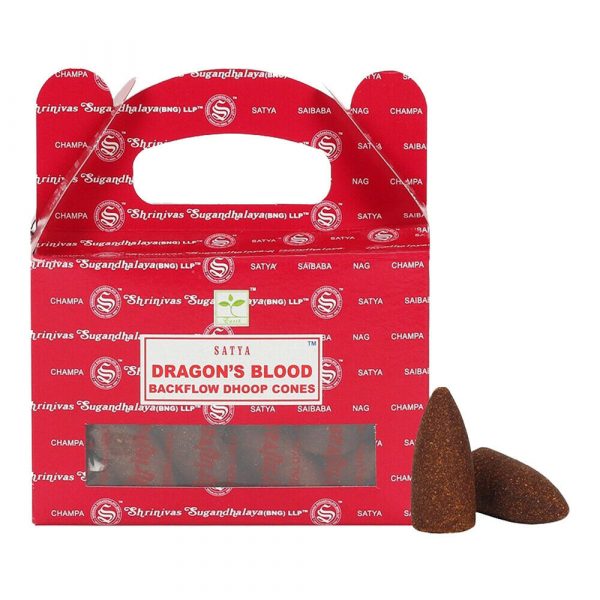 Dragon's Blood - Satya Backflow Incense Cones Box