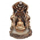 Bronze Style Buddha Backflow Incense Burner Top View