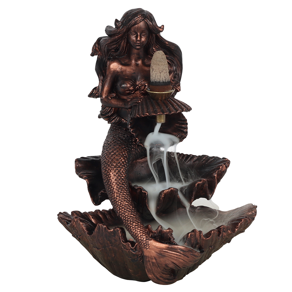Mermaid Backflow Incense Burner With Incense