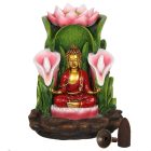 Colourful Buddha and Lotus Flower Backflow Incense Burner Cone