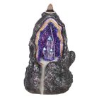 Glowing Crystal Cave Backflow Incense Burner with cone