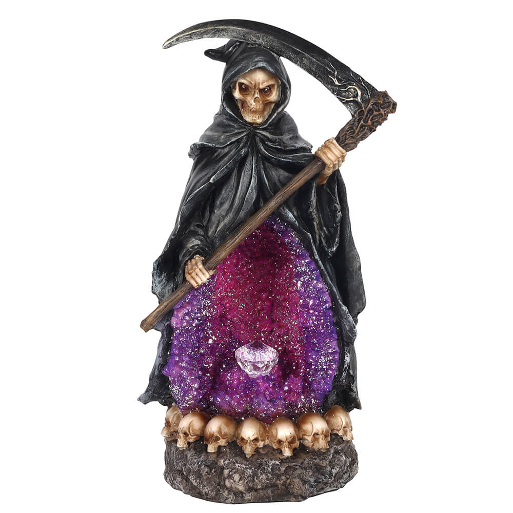 Grim Reaper Backflow Incense Burner with Light