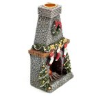 Christmas Fireplace Backflow Incense Burner Side 2